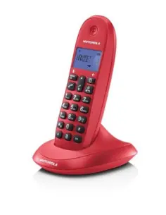 Telefono motorola c1001lb+ wireless inalambrico rojo