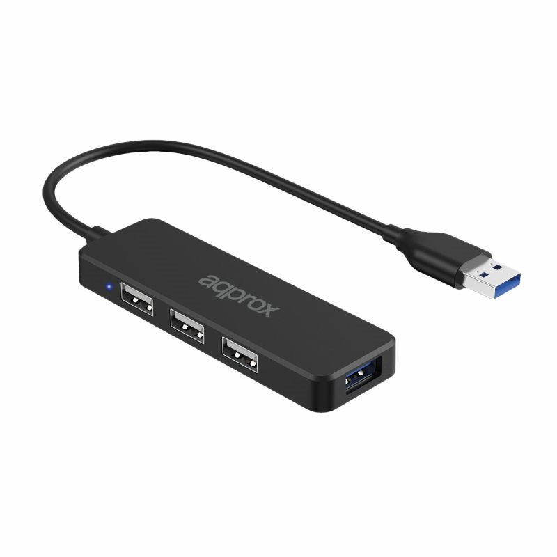 APPROX Adap. USB Hub 3 ptos USB 2.0 + 1ptoUSB 3.0.
