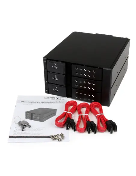 Rack movil startech 3 bahias 3.5 pulgadas