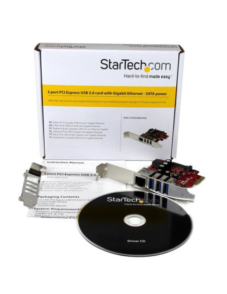 Tarjeta red startech pexusb3s3ge 1x rj45