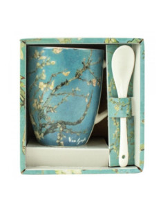 Taza cerámica con cuchara enesco los