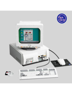 Maqueta retro computer set construccion joyside
