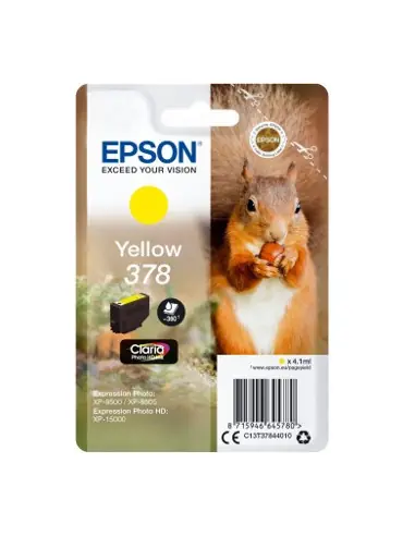 Cartucho tinta epson c13t37844010 singlepack amarillo