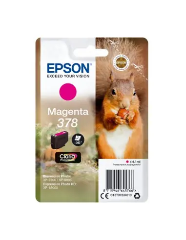 Cartucho tinta epson c13t37834010 singlepack magenta