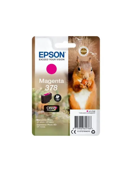Cartucho tinta epson c13t37834010 singlepack magenta
