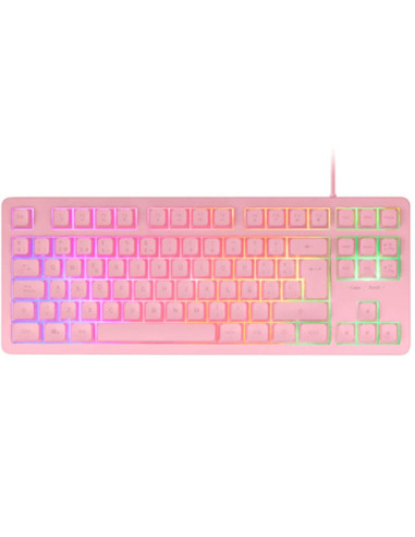 Teclado mars gaming mk023 rosa