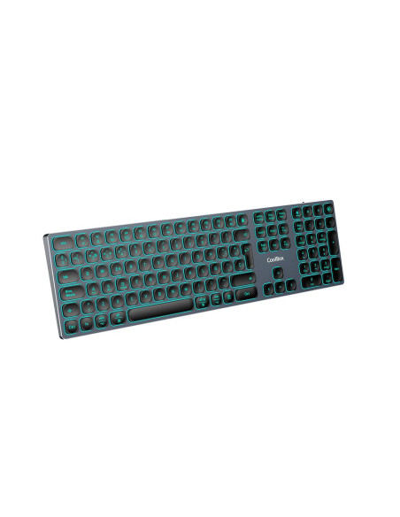 Teclado inalambrico retroiluminado coolbox moonlight key