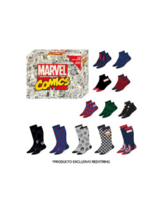 Caja regalo 12 pares calcetines marvel