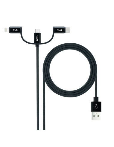 Nanocable Cable USB a USB-C Micro USB  Lighthning
