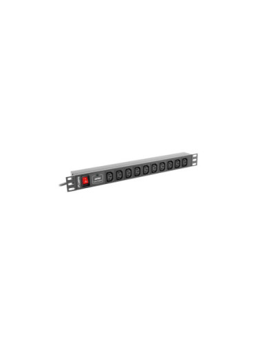 Regleta lanberg 1u 10a rack 19