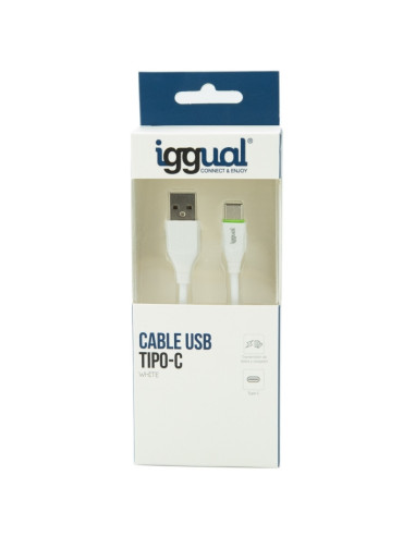 iggual cable USB-A USB-C 100 cm blanco