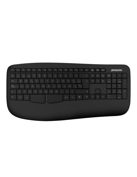 Phoenix k201 teclado ergonomico inalambrico 2.4ghz