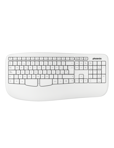 Phoenix k201 teclado ergonómico inalámbrico 2.4ghz