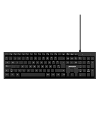 Phoenix k100 teclado multimedia usb negro