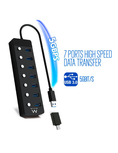 Hub ewent 7 puertos usb 3.0