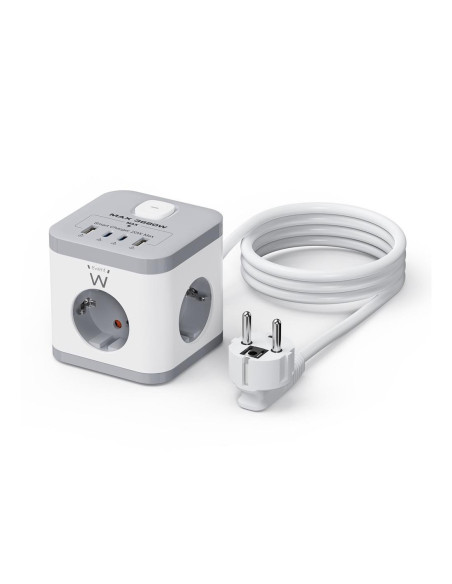 Regleta sobremesa ewent ew3863 3x schuko