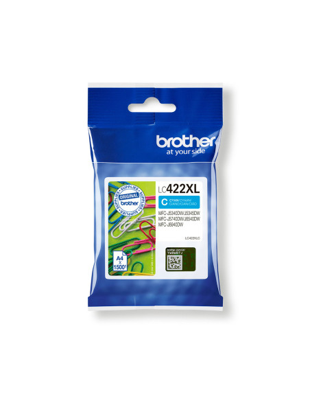 Cartucho tinta brother lc422xlc cian 1500