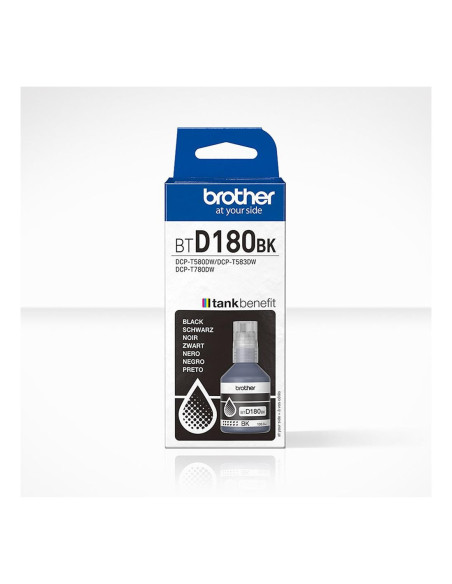 Botella tinta brother btd180bk negra 5000