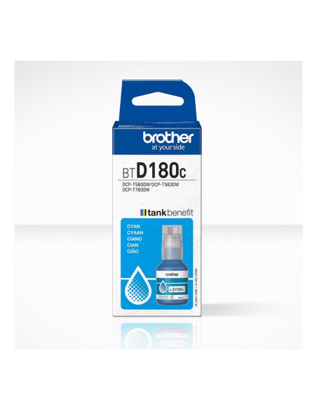 Botella tinta brother btd180c cian 5000