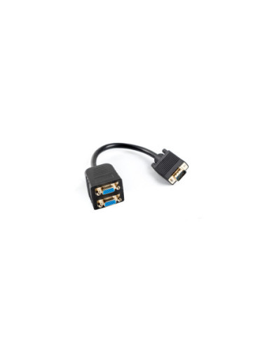 Adaptador lanberg vga vga x2 20cm