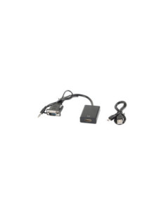 Adaptador lanberg vga macho+audio 3.5mm jack