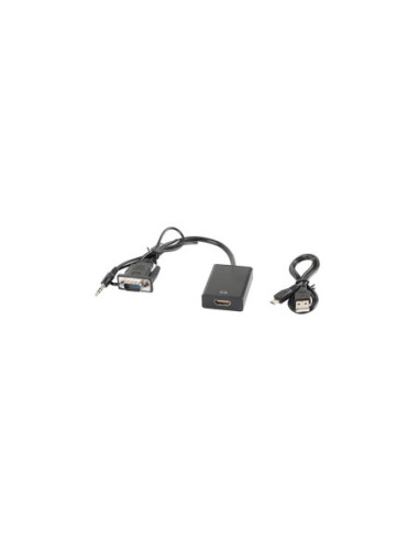 Adaptador lanberg vga macho+audio 3.5mm jack