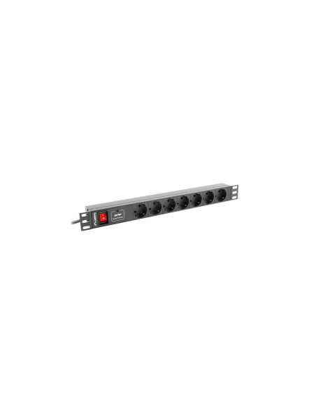 Regleta lanberg 1u 16a rack 19