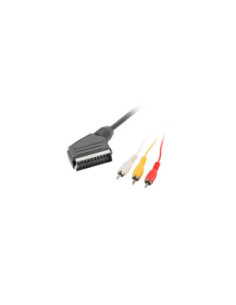Cable euroconector lanberg macho 3x rca