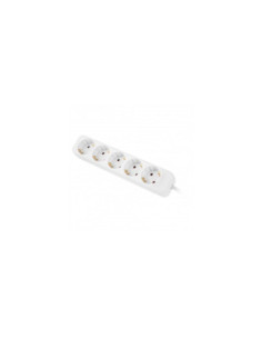 Regleta lanberg 5 tomas schuko blanca