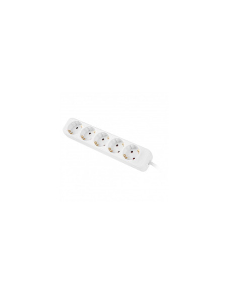 Regleta lanberg 5 tomas schuko blanca