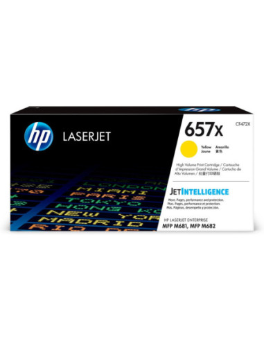 Toner hp 657x amarillo