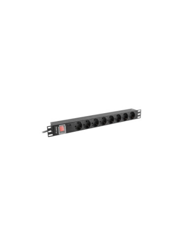 Regleta lanberg 1u 16a rack 19