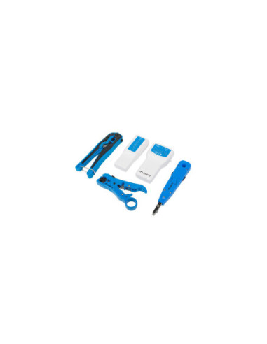 Kit herramientas lanberg pelacables crimpadora testador