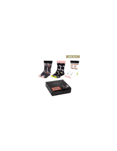 Pack calcetines 3 piezas otaku talla
