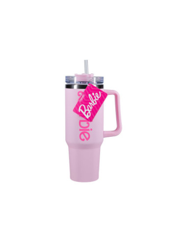 Vaso termo con pajita paladone barbie