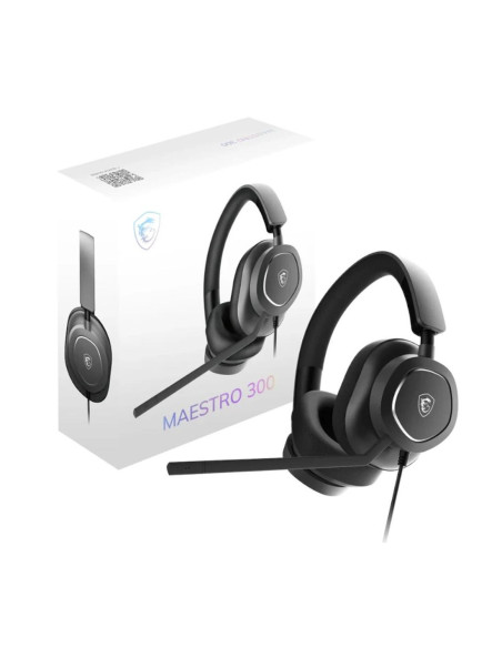 Auriculares gaming msi maestro 300 negro