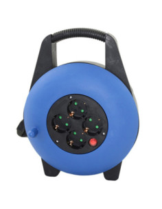 Regleta alargadera enrollacables 4 tomas 15m