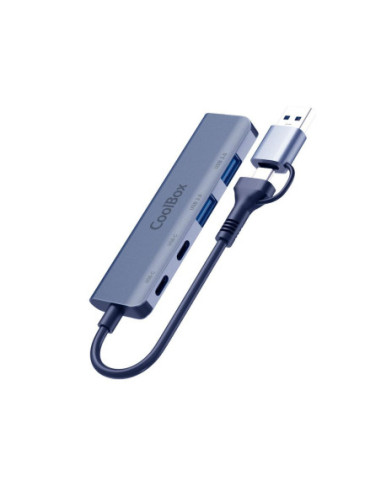 Hub coolbox aluminio usb - c a -