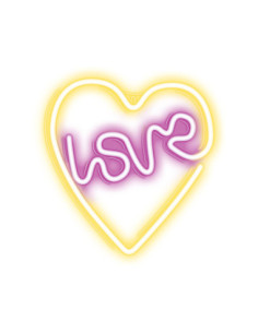Lampara forever neon led love heart