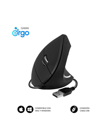 Raton subblim glide vertical ergo negro