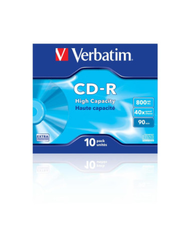 Verbatim cd - r 800mb 40x tarrina 10