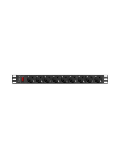 Regleta lanberg 1u 16a 9x schuko