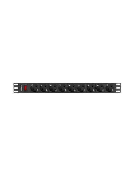 Regleta lanberg 1u 16a 9x schuko