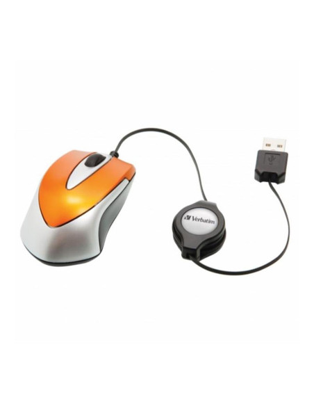 Raton verbatim go mini naranja