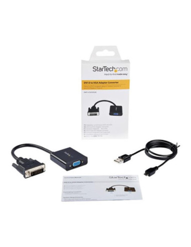 Adaptador dvi - d a vga startech macho - hembra
