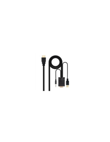 Cable conversor nanocable hdmi a vga+audio+usb