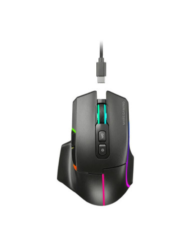 Raton inalambrico mars gaming mmw - vector negro