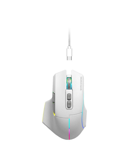 Raton inalambrico mars gaming mmw - vector blanco