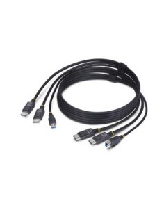 Cable 2x displayport usb tipo a