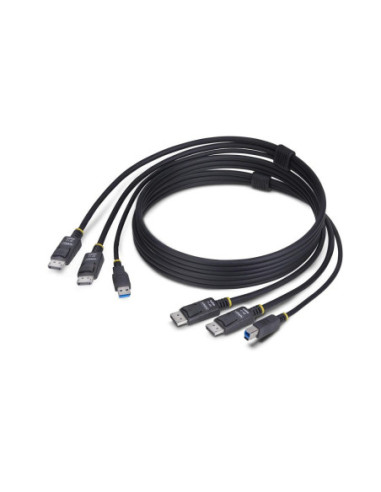 Cable 2x displayport usb tipo a